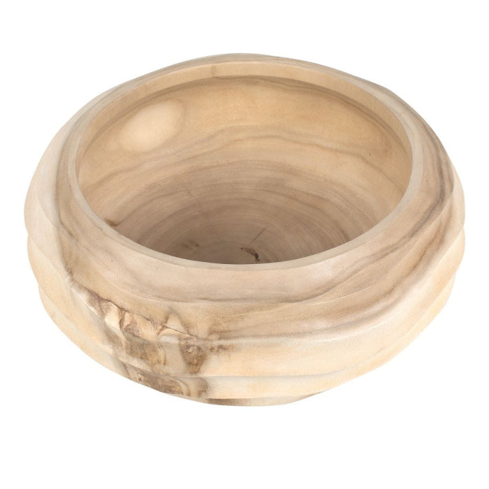 Uttermost Waveform Bleached Wood Bowl