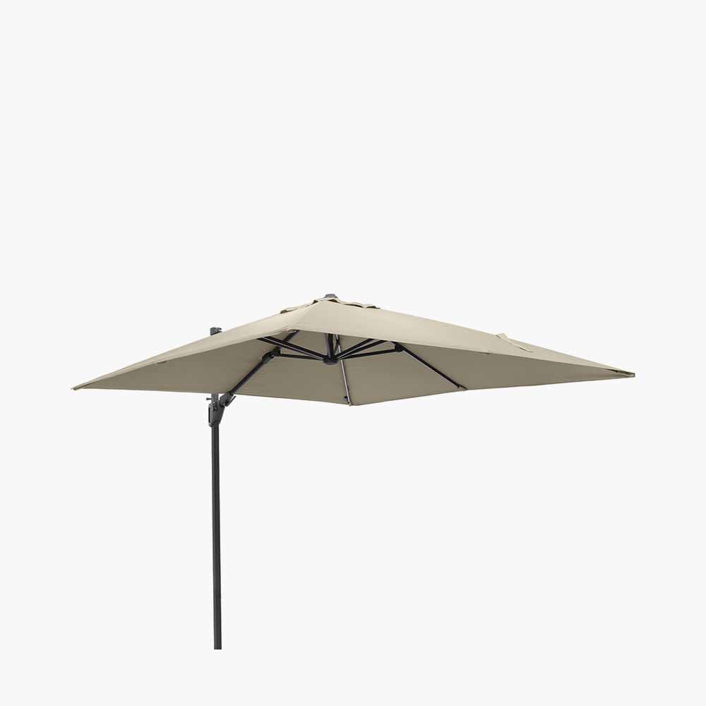 Glow Challenger T2 3m Square Champagne Free Arm Parasol Pacific Lifestyle