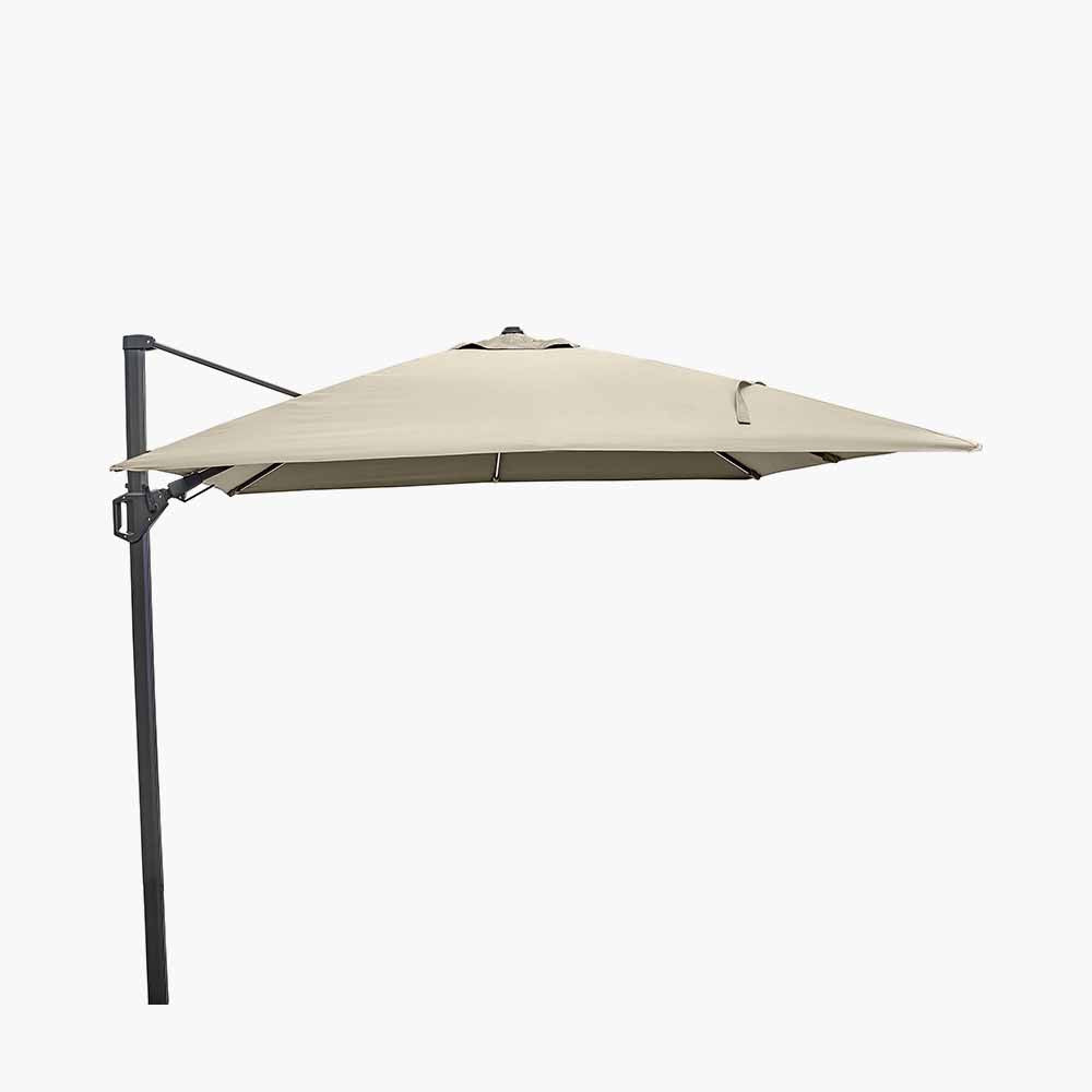 Glow Challenger T2 3m Square Champagne Free Arm Parasol Pacific Lifestyle