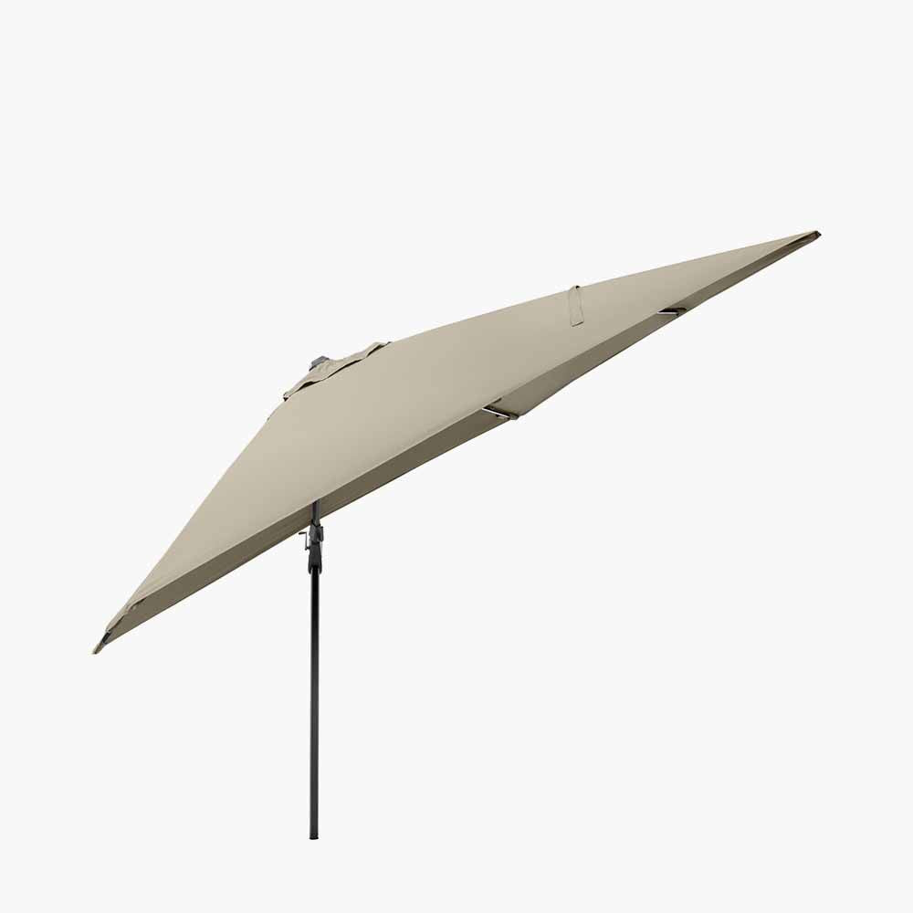 Glow Challenger T2 3m Square Champagne Free Arm Parasol Pacific Lifestyle