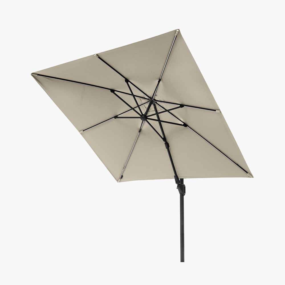 Glow Challenger T2 3m Square Champagne Free Arm Parasol Pacific Lifestyle