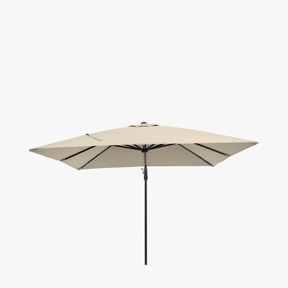 Glow Challenger T2 3m Square Champagne Free Arm Parasol Pacific Lifestyle