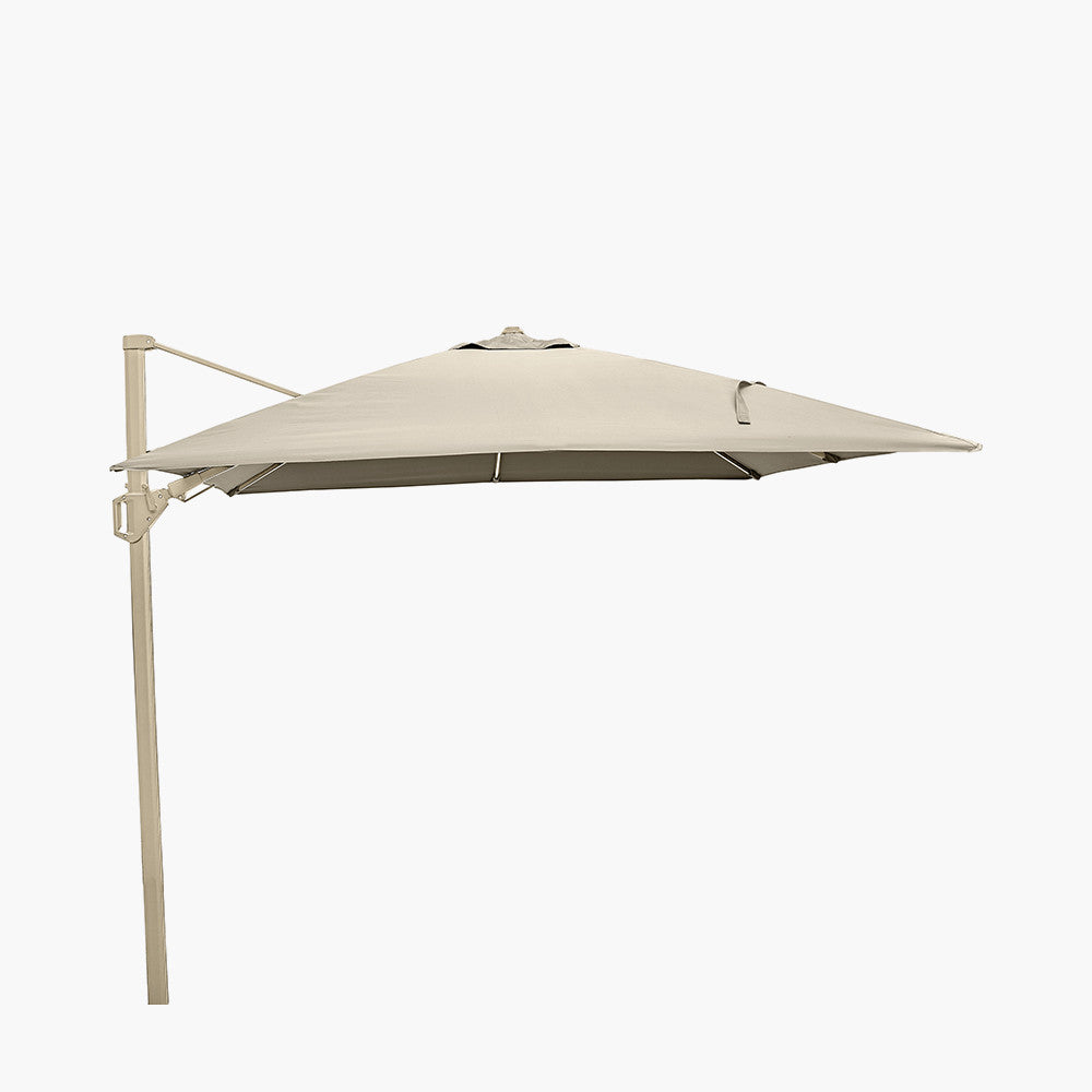 Glow Challenger T2 3m Square Sandstone / Champagne Free Arm Parasol