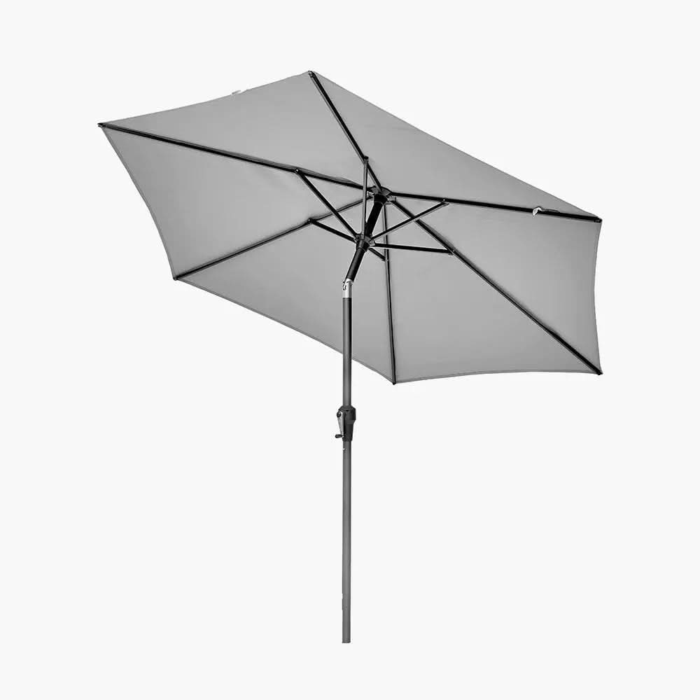 Riva 2.5m Round Luna Grey Parasol  Nicholas John Interiors