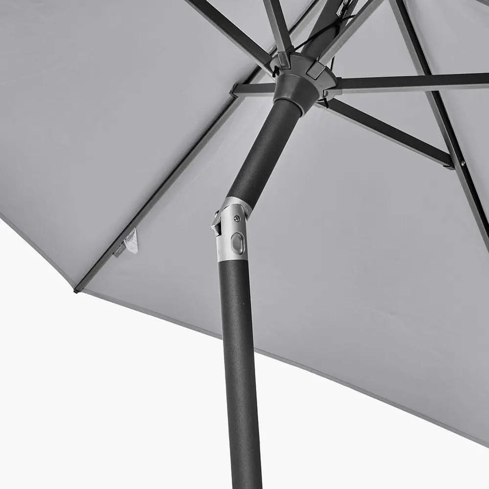 Riva 2.5m Round Luna Grey Parasol  Nicholas John Interiors