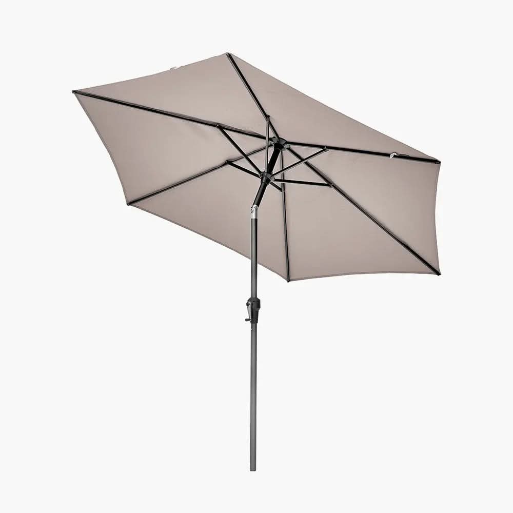Riva 2.5m Round Taupe Parasol  Nicholas John Interiors