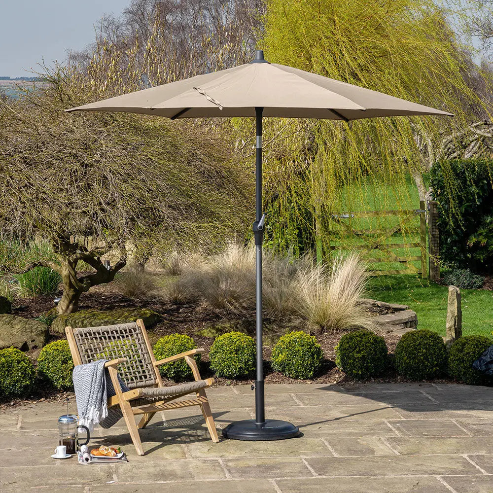 Riva 2.5m Round Taupe Parasol  Nicholas John Interiors