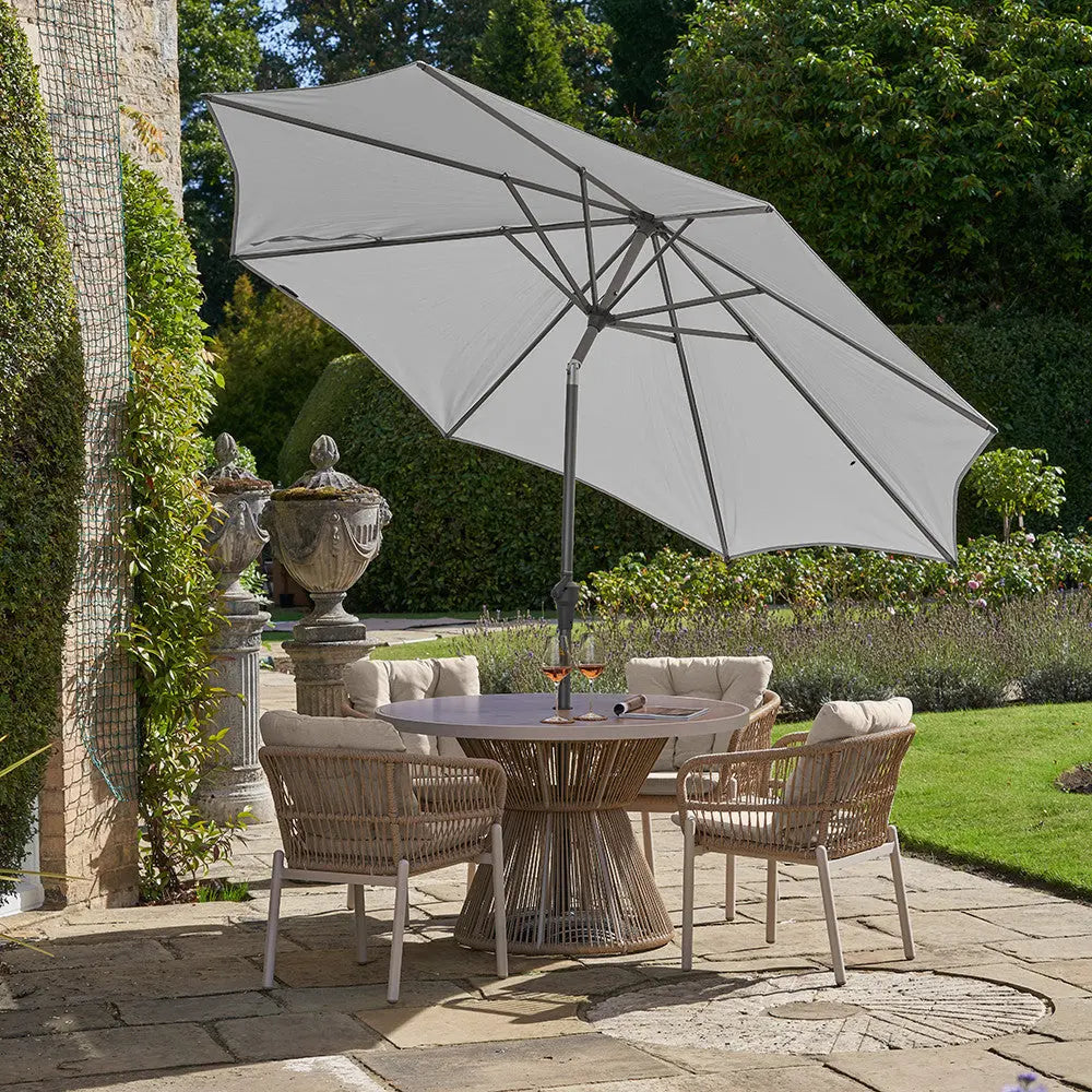 Riva 3m Round Luna Grey Parasol  Nicholas John Interiors