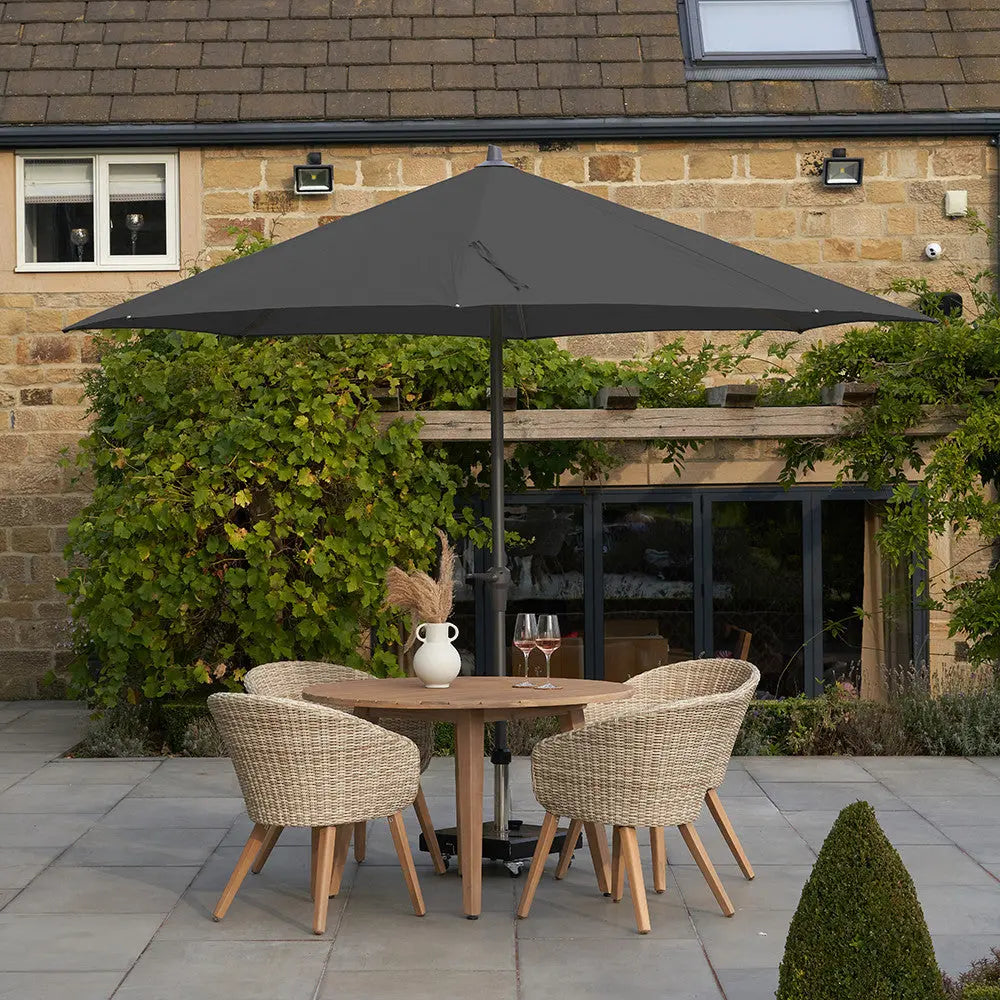 Riva 3.5m Round Anthracite Parasol  Nicholas John Interiors