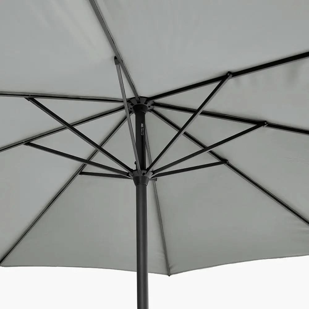 Riva 3.5m Round Luna Grey Parasol  Nicholas John Interiors