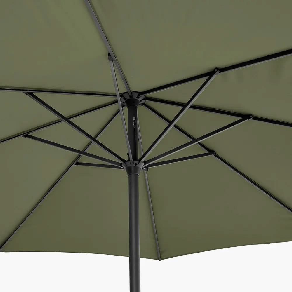 Riva 3.5m Round Olive Parasol  Nicholas John Interiors