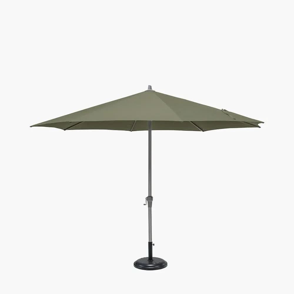 Riva 3.5m Round Olive Parasol  Nicholas John Interiors