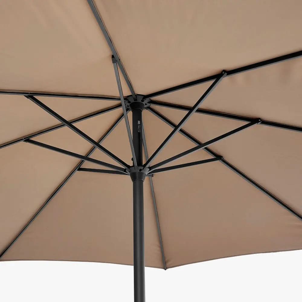 Riva 3.5m Round Taupe Parasol  Nicholas John Interiors