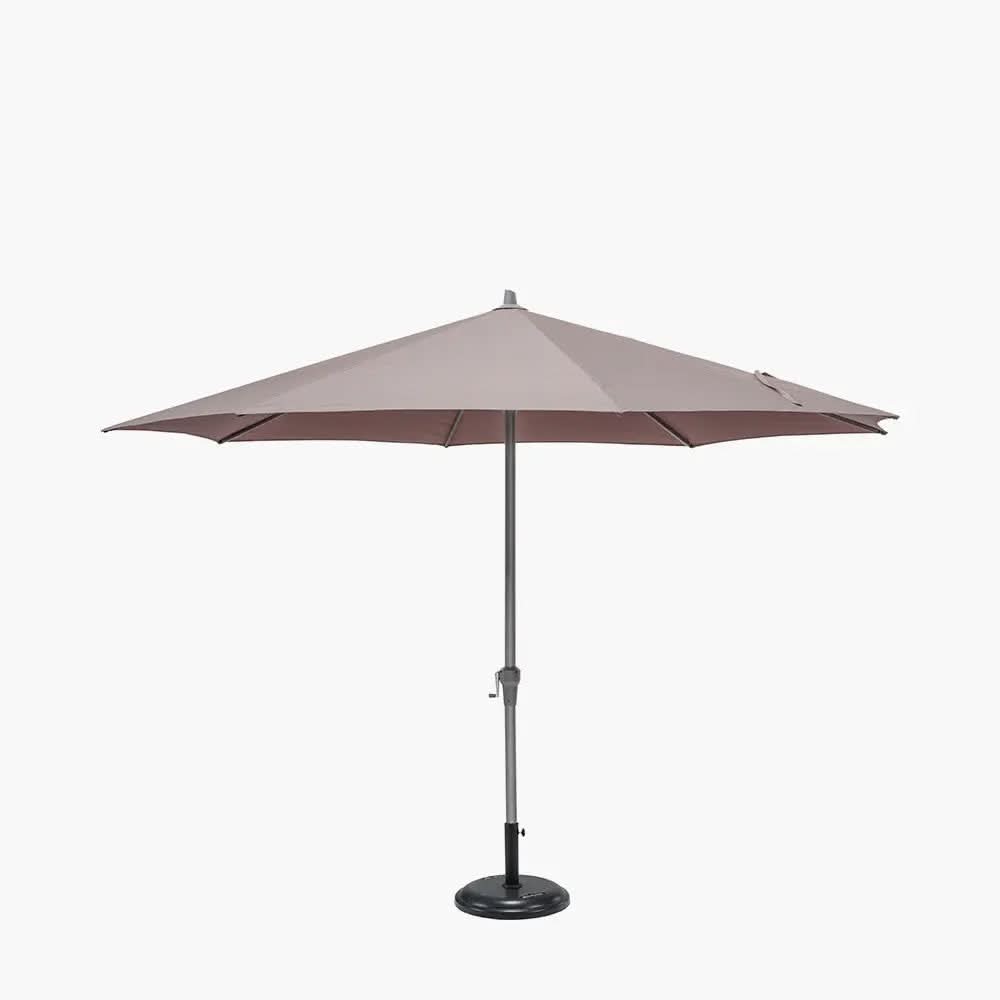Riva 3.5m Round Taupe Parasol  Nicholas John Interiors