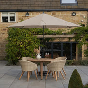 Riva 3.5m Round Taupe Parasol  Nicholas John Interiors