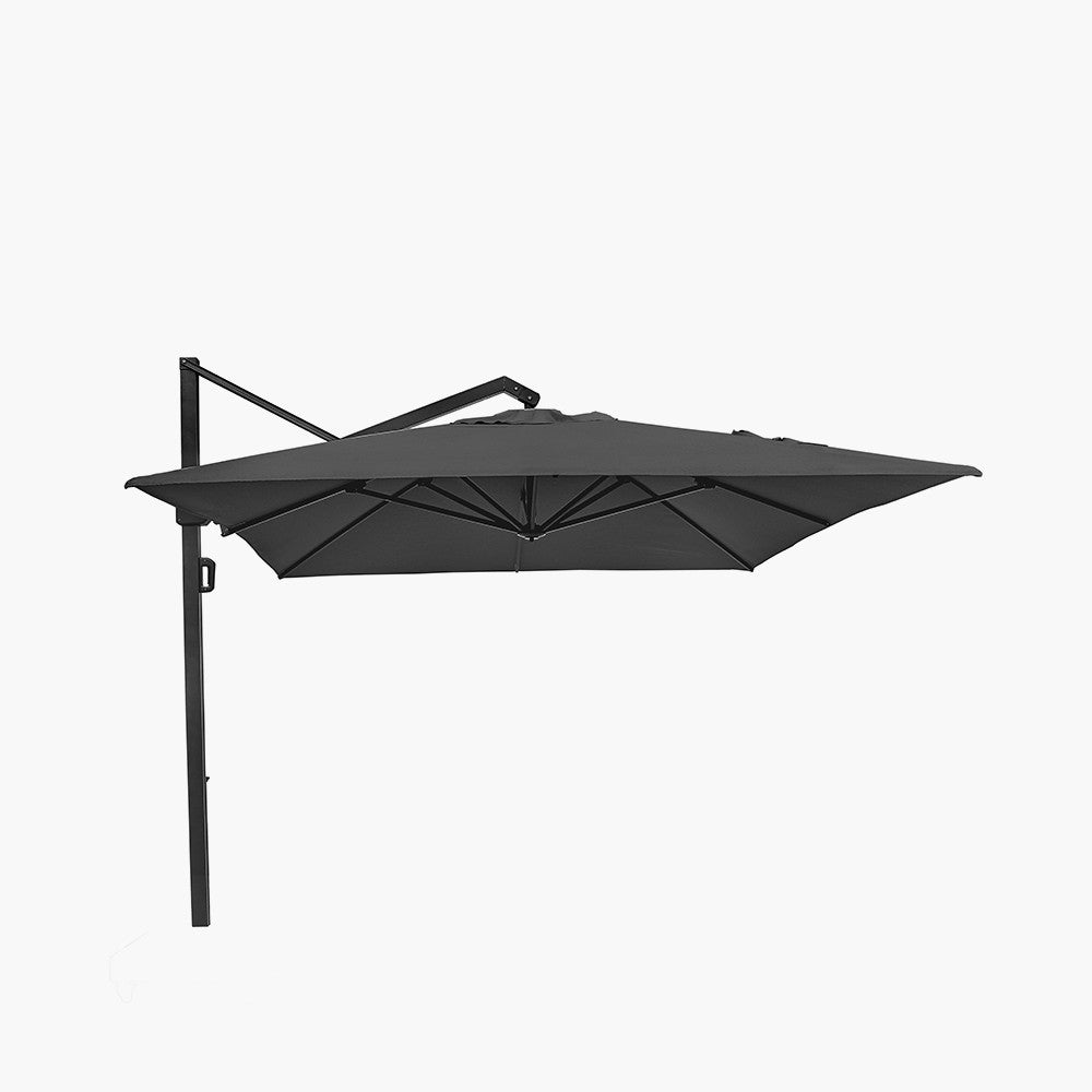 Icon Premium T1 4mx3m Rectangular Premium Faded Black Parasol Pacific Lifestyle