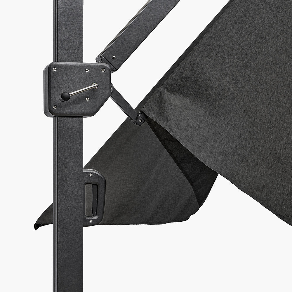 Icon Premium T1 4mx3m Rectangular Premium Faded Black Parasol Pacific Lifestyle