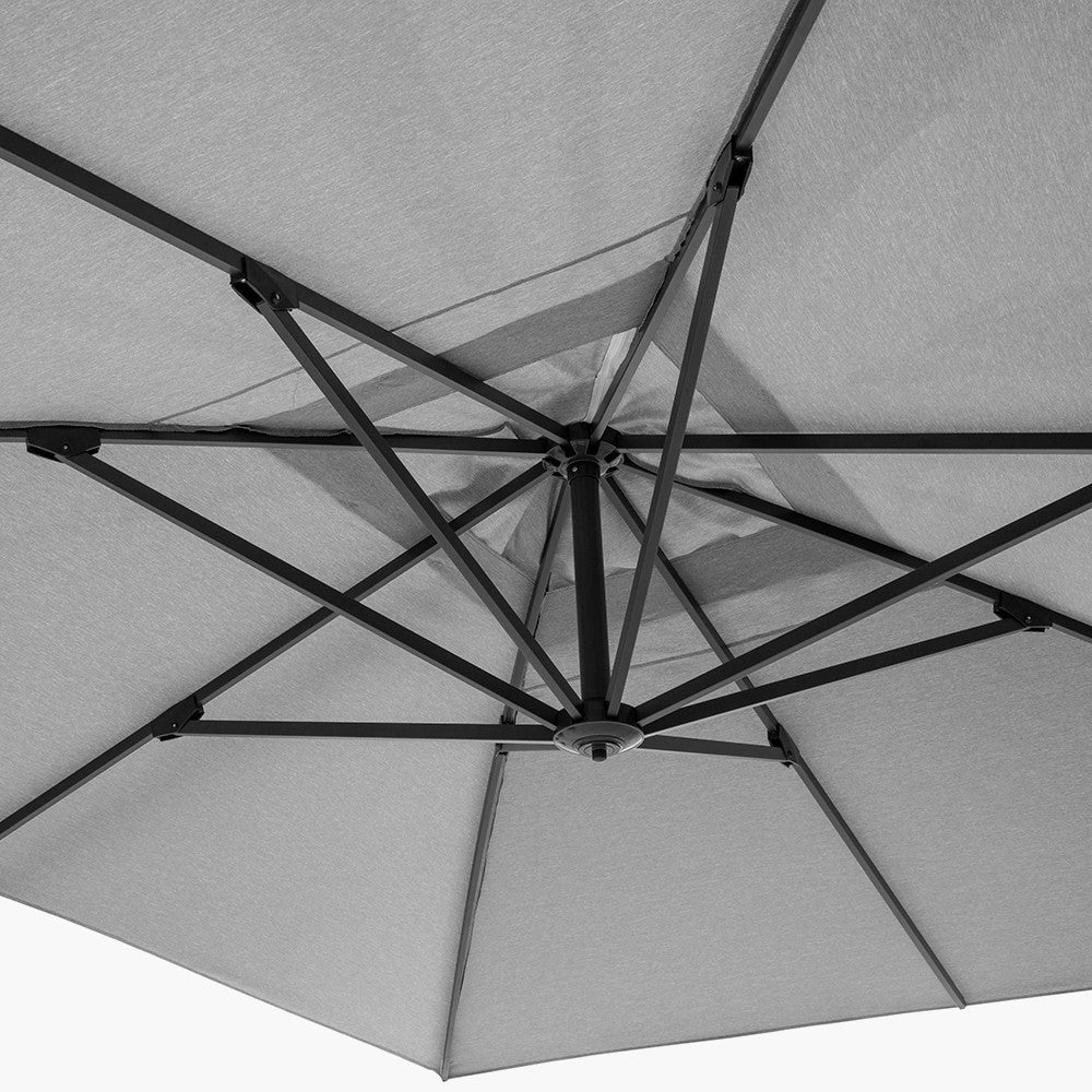 Icon Premium T1 4mx3m Rectangular Premium Manhattan Grey Parasol Pacific Lifestyle
