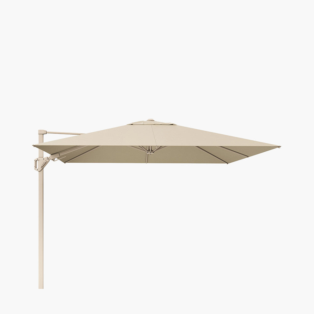 Challenger T2 3m Square Sandstone / Champagne Free Arm Parasol Pacific Lifestyle