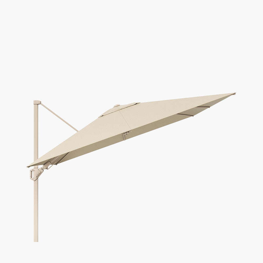 Challenger T2 3m Square Sandstone / Champagne Free Arm Parasol Pacific Lifestyle