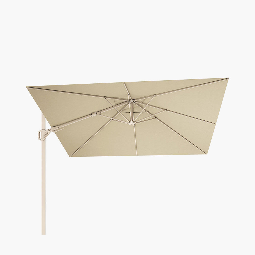 Challenger T2 3m Square Sandstone / Champagne Free Arm Parasol Pacific Lifestyle