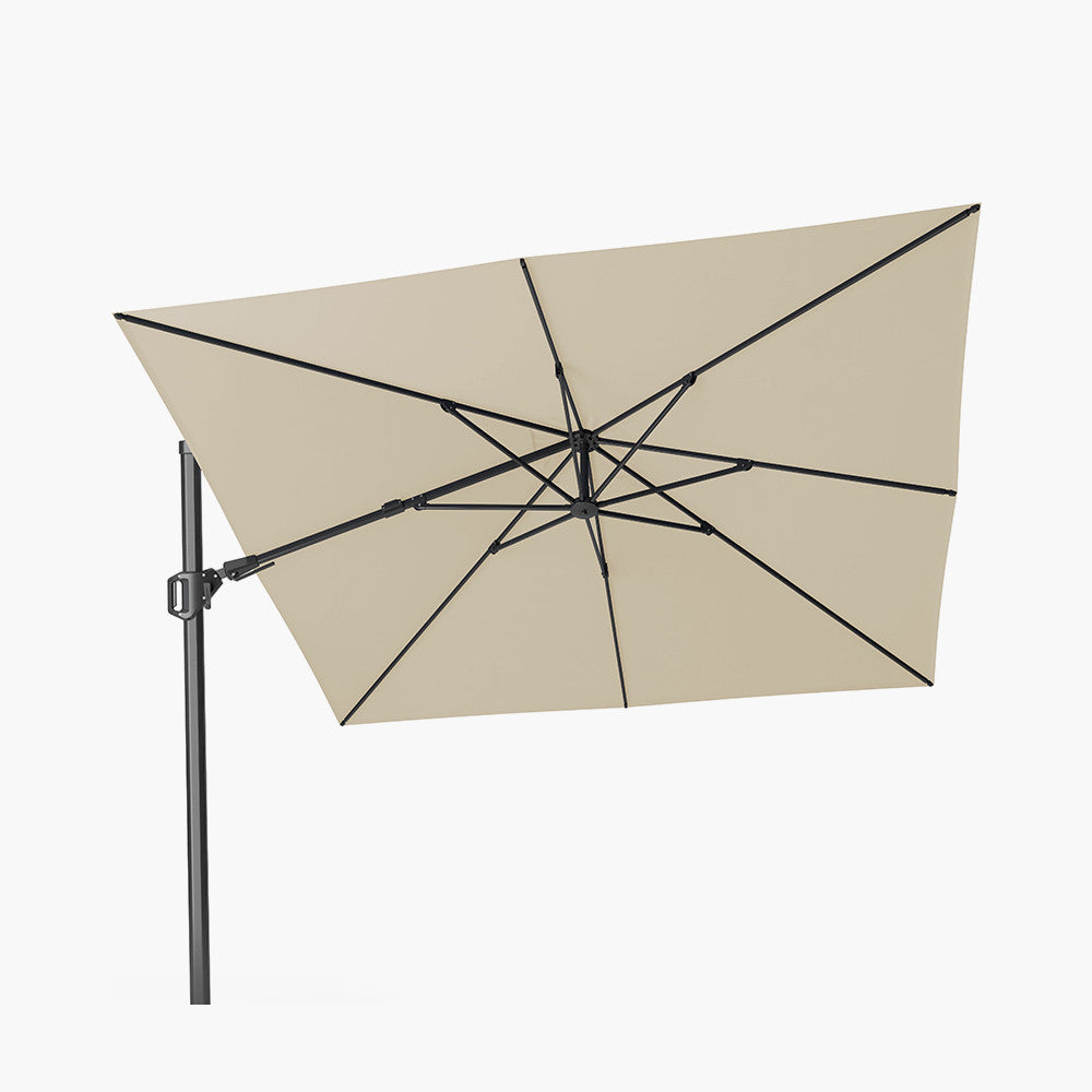 Challenger T2 3m Square Premium Champagne Free Arm Parasol Pacific Lifestyle