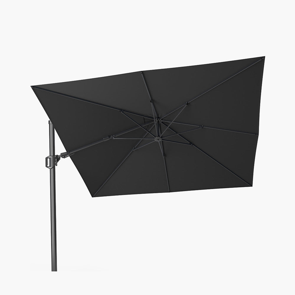 Challenger T2 3m Square Premium Faded Black Free Arm Parasol Pacific Lifestyle