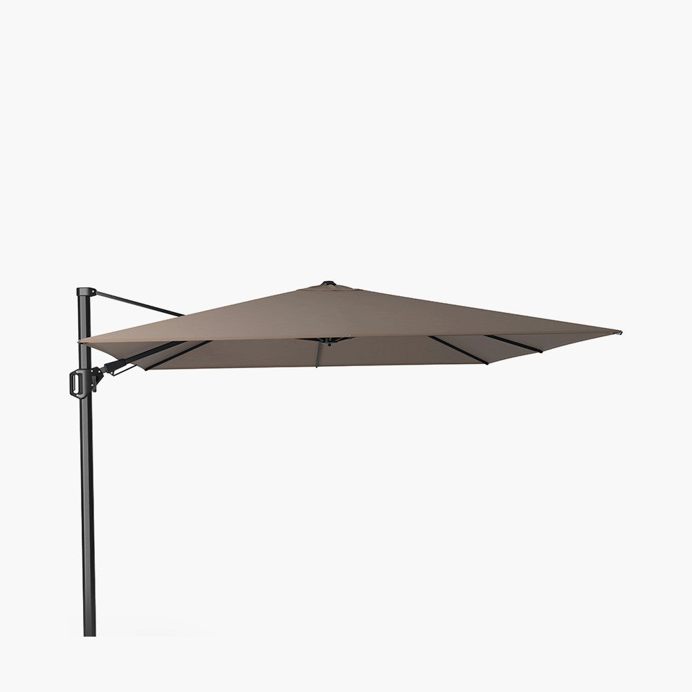 Challenger T2 3m Square Premium Havana Taupe Free Arm Parasol Pacific Lifestyle