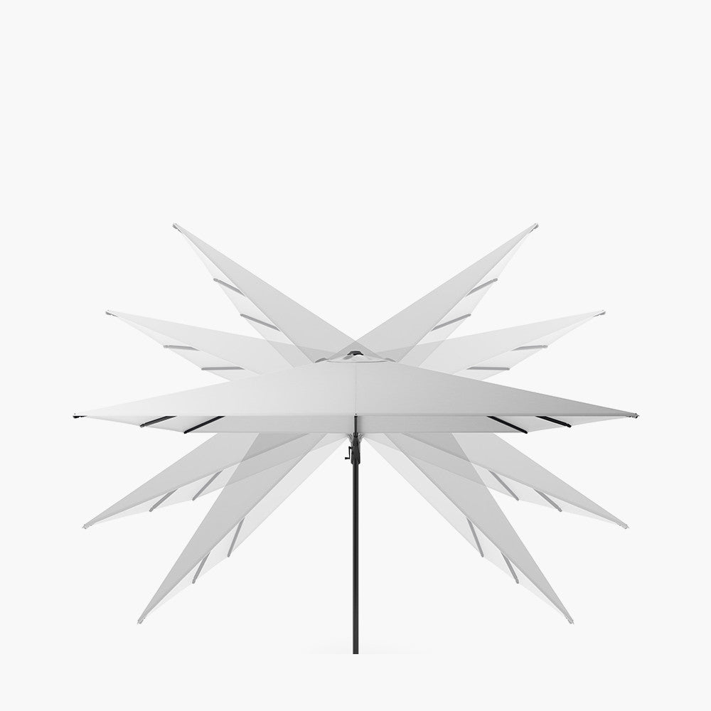 Challenger T2 3.5 x 2.6m Rectangular Premium Manhattan Grey Free Arm Parasol Pacific Lifestyle