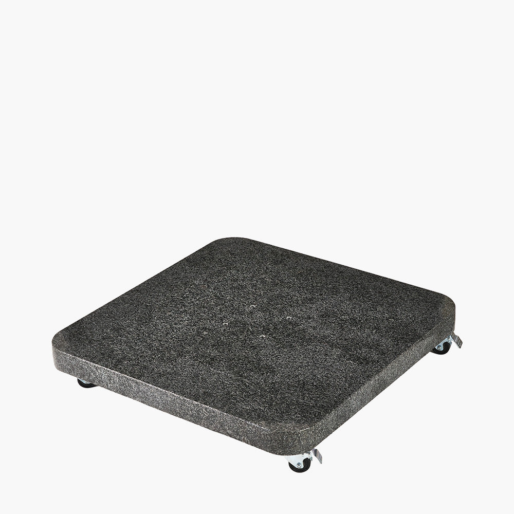 Ancona Anthracite Round Edge Granite 90KG Wheeled Parasol Base