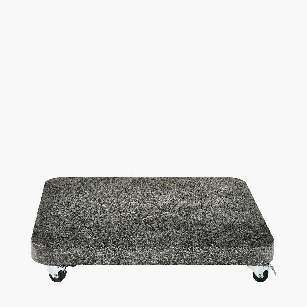Ancona Anthracite Round Edge Granite 90KG Wheeled Parasol Base