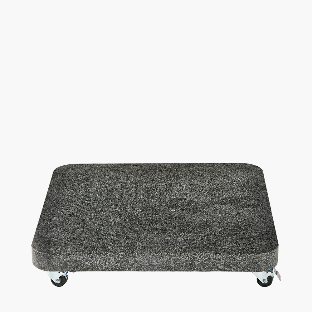 Ancona Anthracite Round Edge Granite 90KG Wheeled Parasol Base