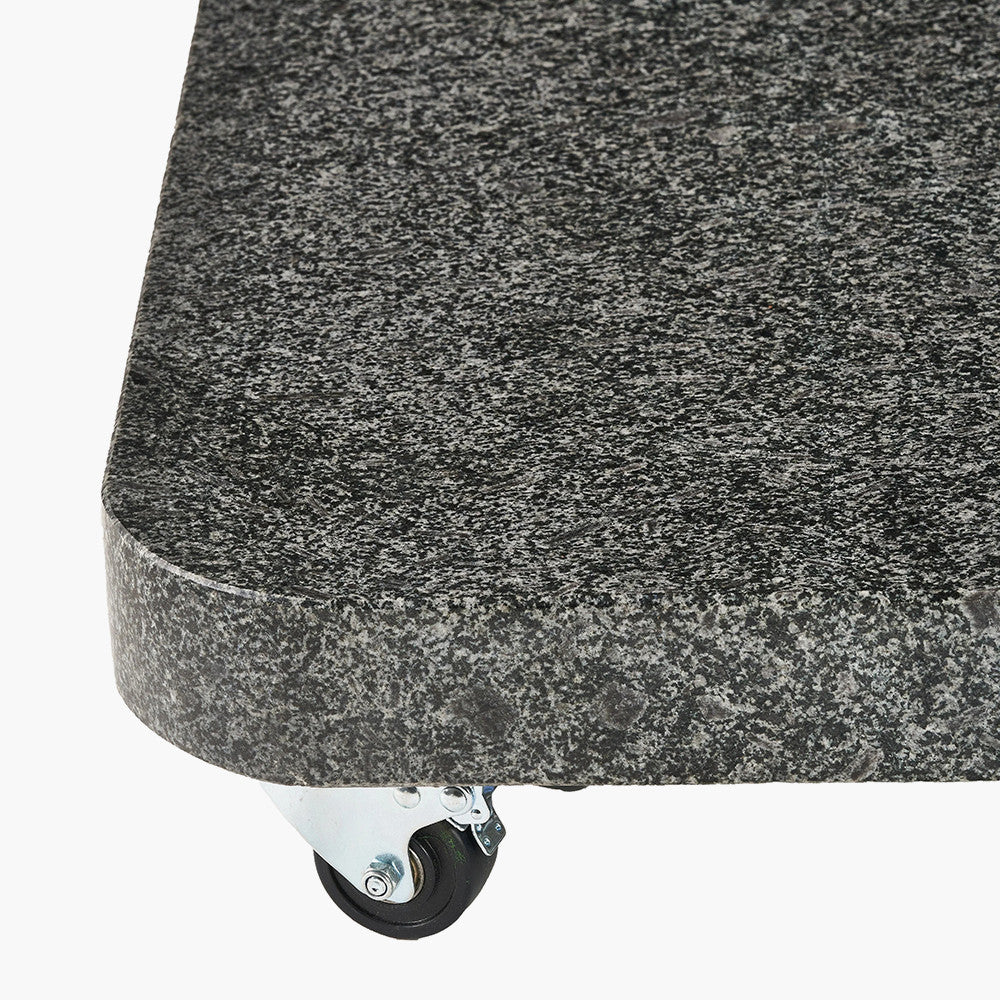 Ancona Anthracite Round Edge Granite 90KG Wheeled Parasol Base