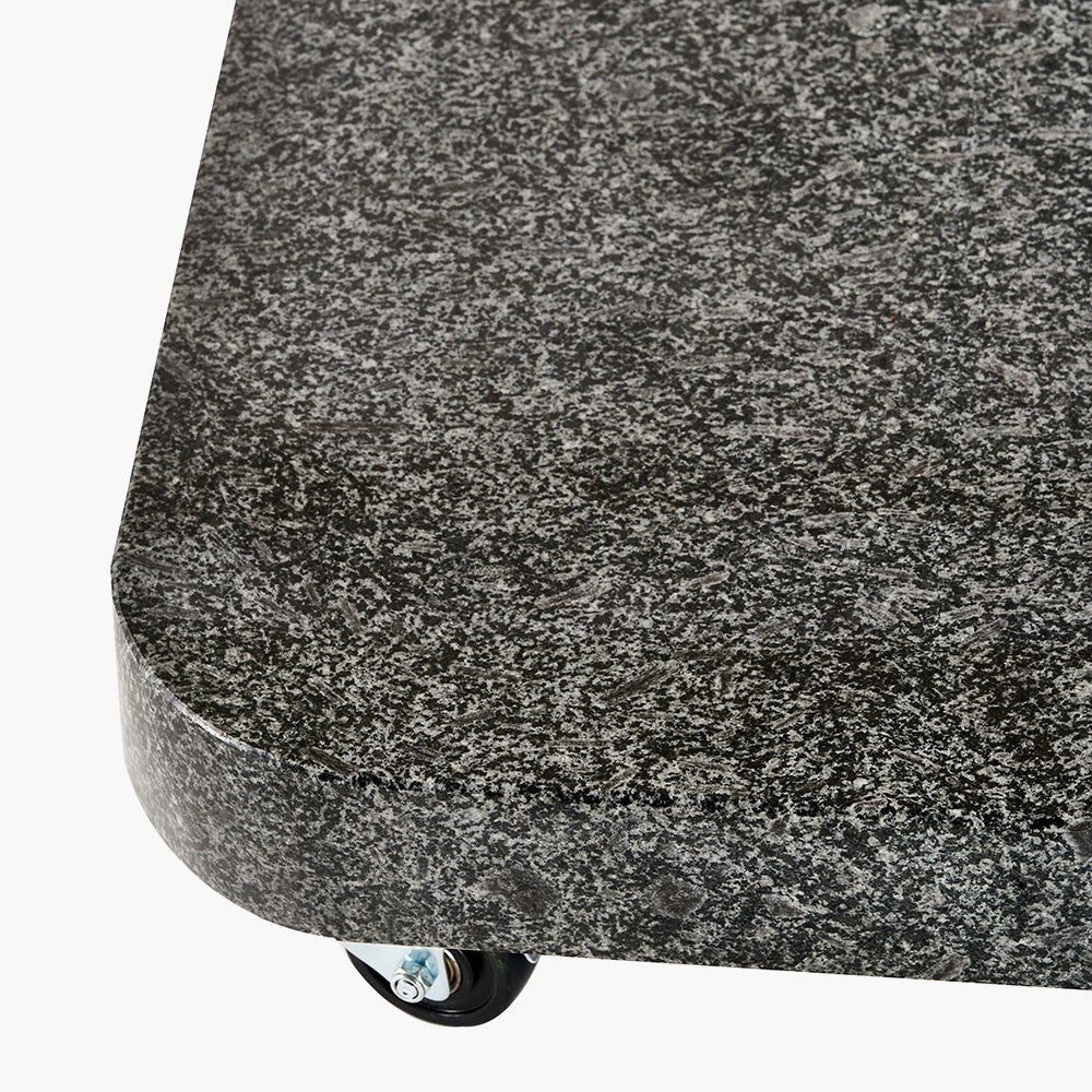 Ancona Anthracite Round Edge Granite 90KG Wheeled Parasol Base