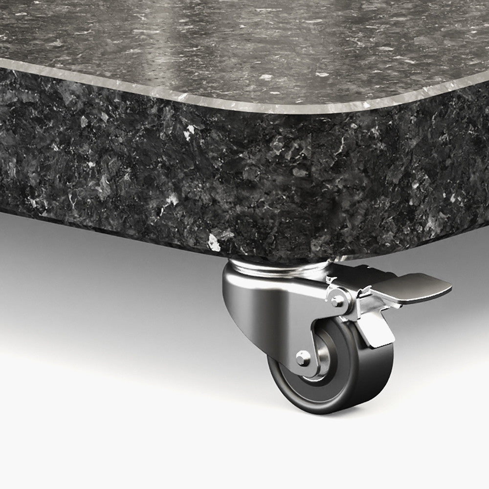 Ancona Anthracite Round Edge Granite 120KG Wheeled Parasol Base