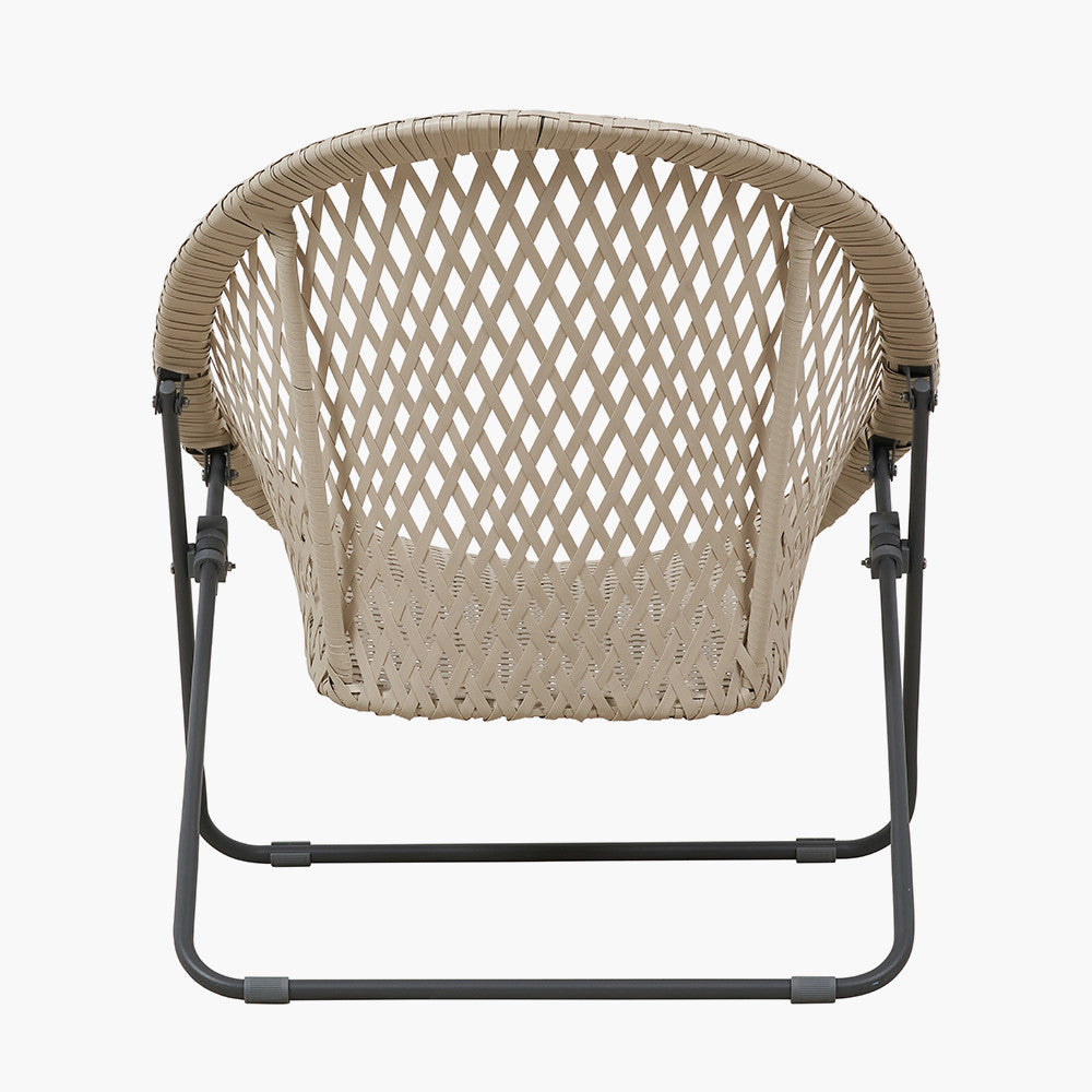 Tobs Outdoor Cream Foldable Loungers Set