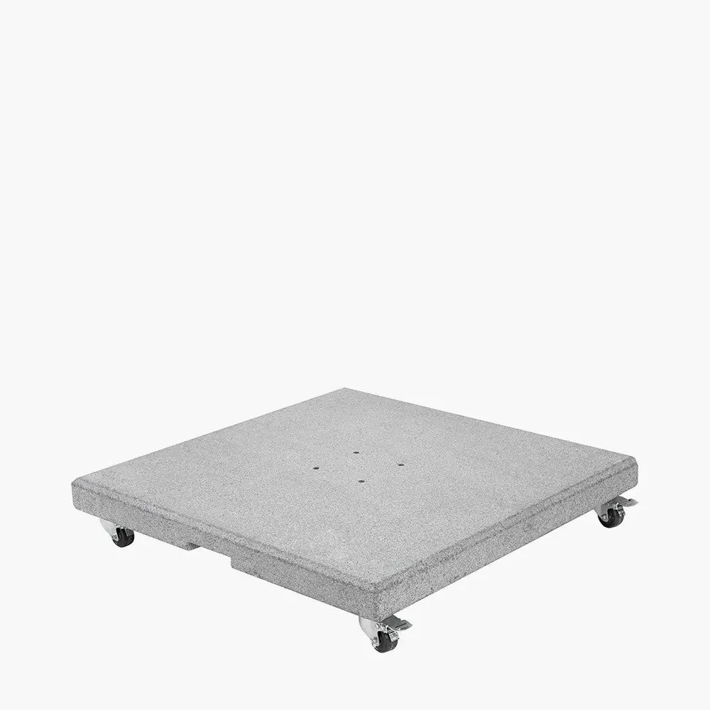 Salerno Hammered Grey Granite 90KG Wheeled Parasol Base  Nicholas John Interiors