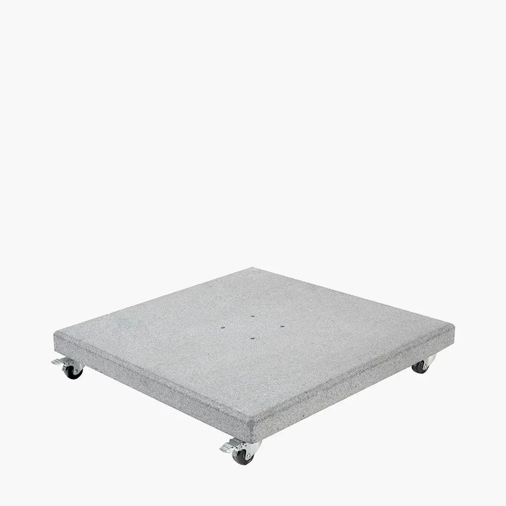 Salerno Hammered Grey Granite 90KG Wheeled Parasol Base  Nicholas John Interiors