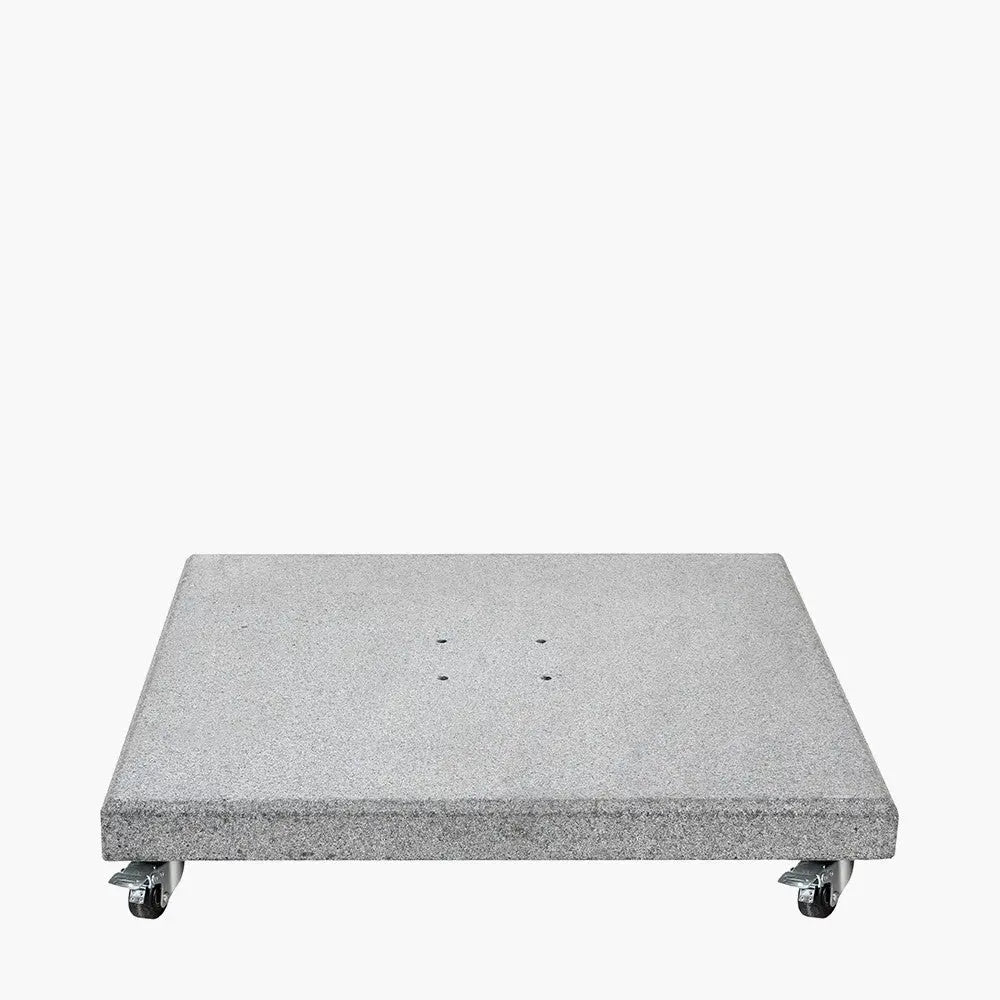 Salerno Hammered Grey Granite 90KG Wheeled Parasol Base  Nicholas John Interiors
