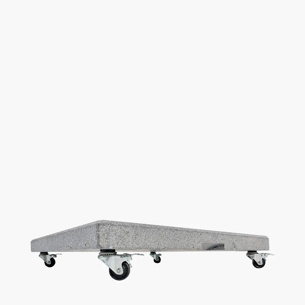 Salerno Hammered Grey Granite 90KG Wheeled Parasol Base  Nicholas John Interiors
