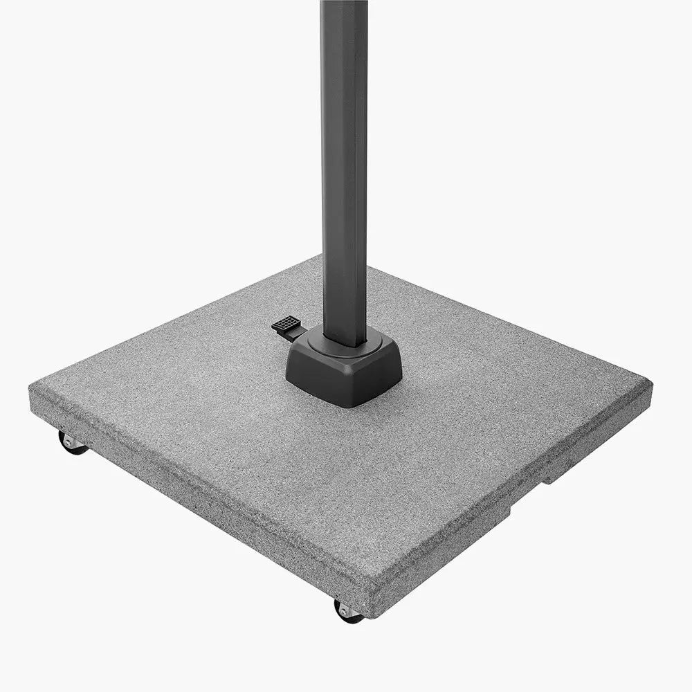 Salerno Hammered Grey Granite 90KG Wheeled Parasol Base  Nicholas John Interiors