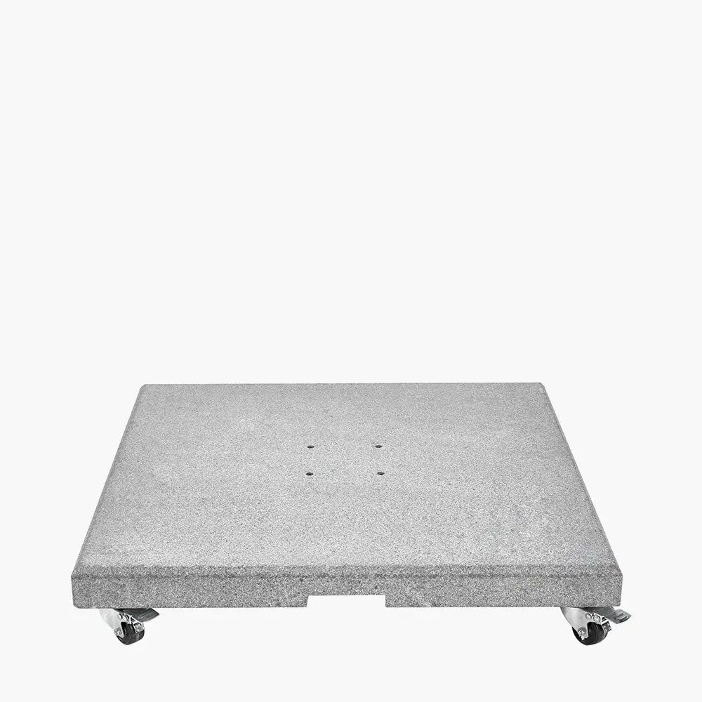 Salerno Hammered Grey Granite 90KG Wheeled Parasol Base  Nicholas John Interiors