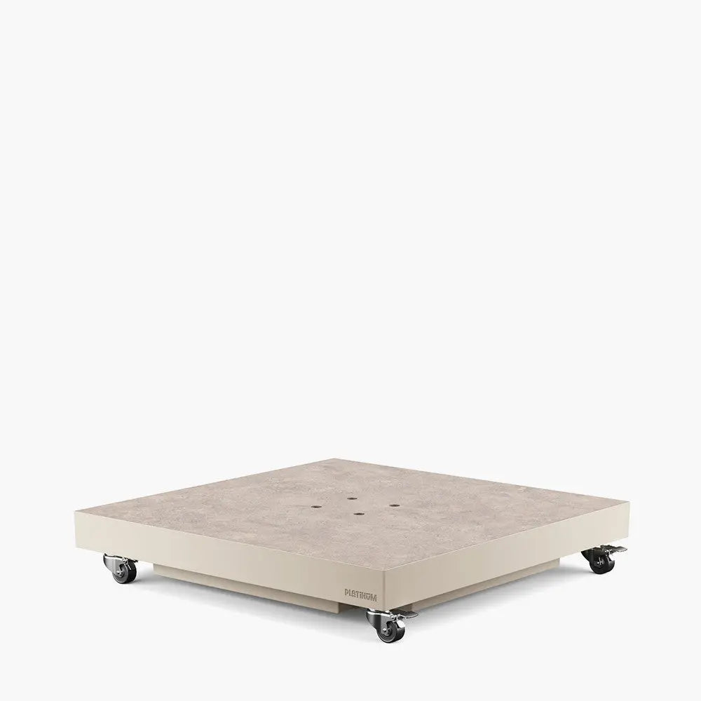 Ceramica Sandstone 90KG Wheeled Parasol Base  Nicholas John Interiors
