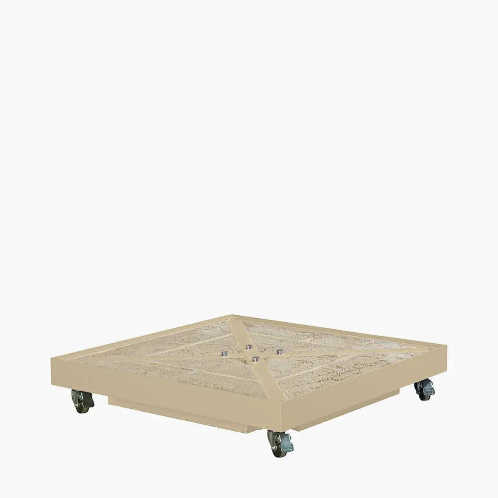 Ceramica Sandstone 90KG Wheeled Parasol Base  Nicholas John Interiors