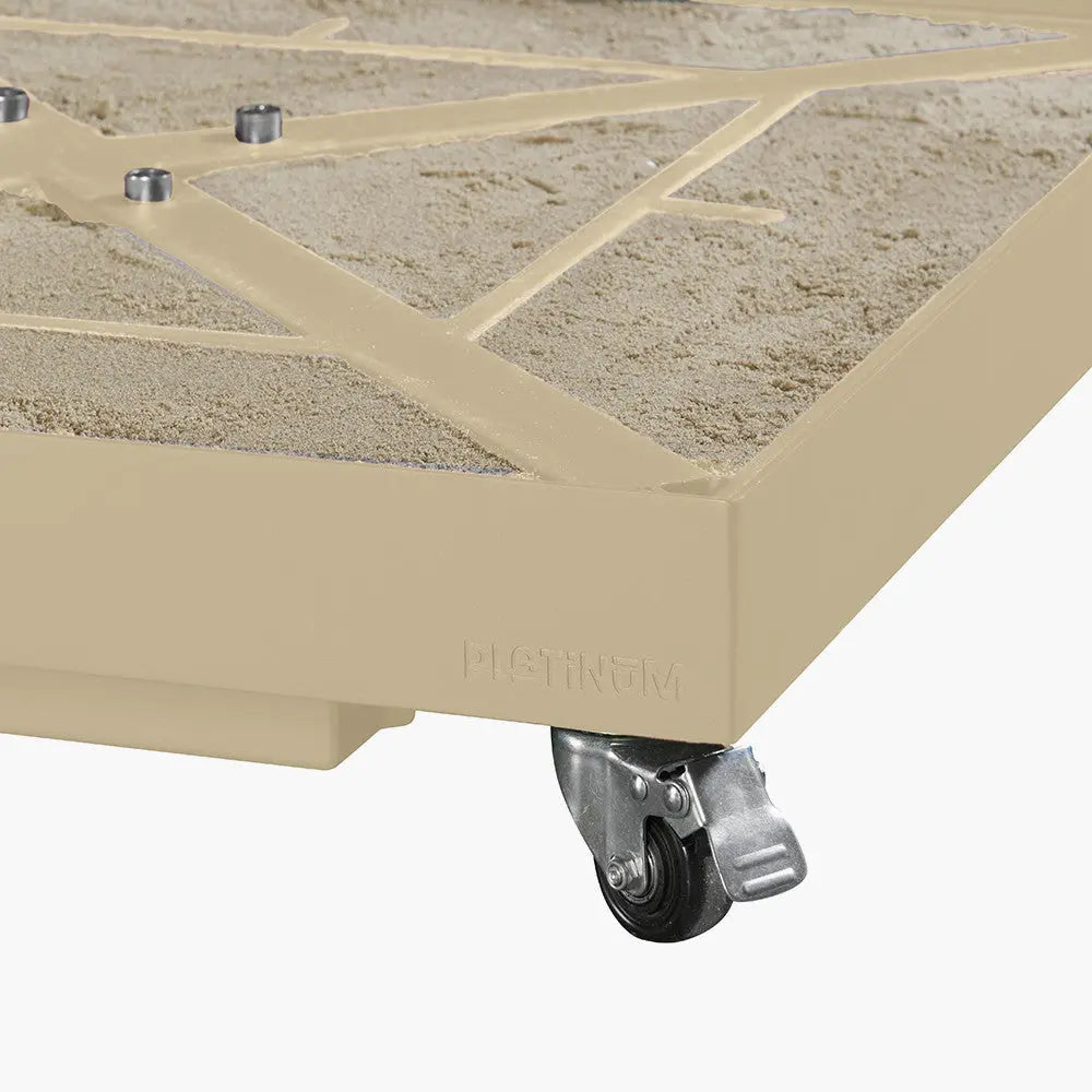 Ceramica Sandstone 90KG Wheeled Parasol Base  Nicholas John Interiors