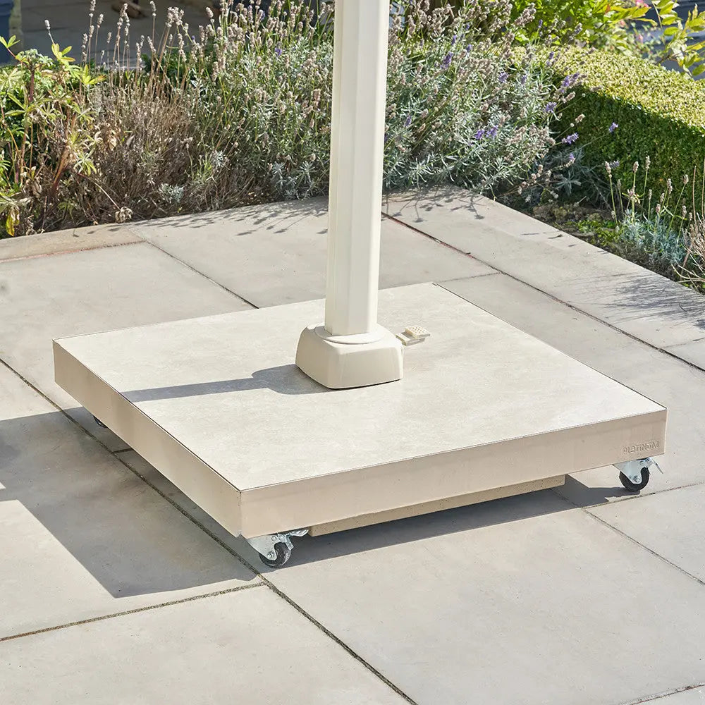 Ceramica Sandstone 90KG Wheeled Parasol Base  Nicholas John Interiors