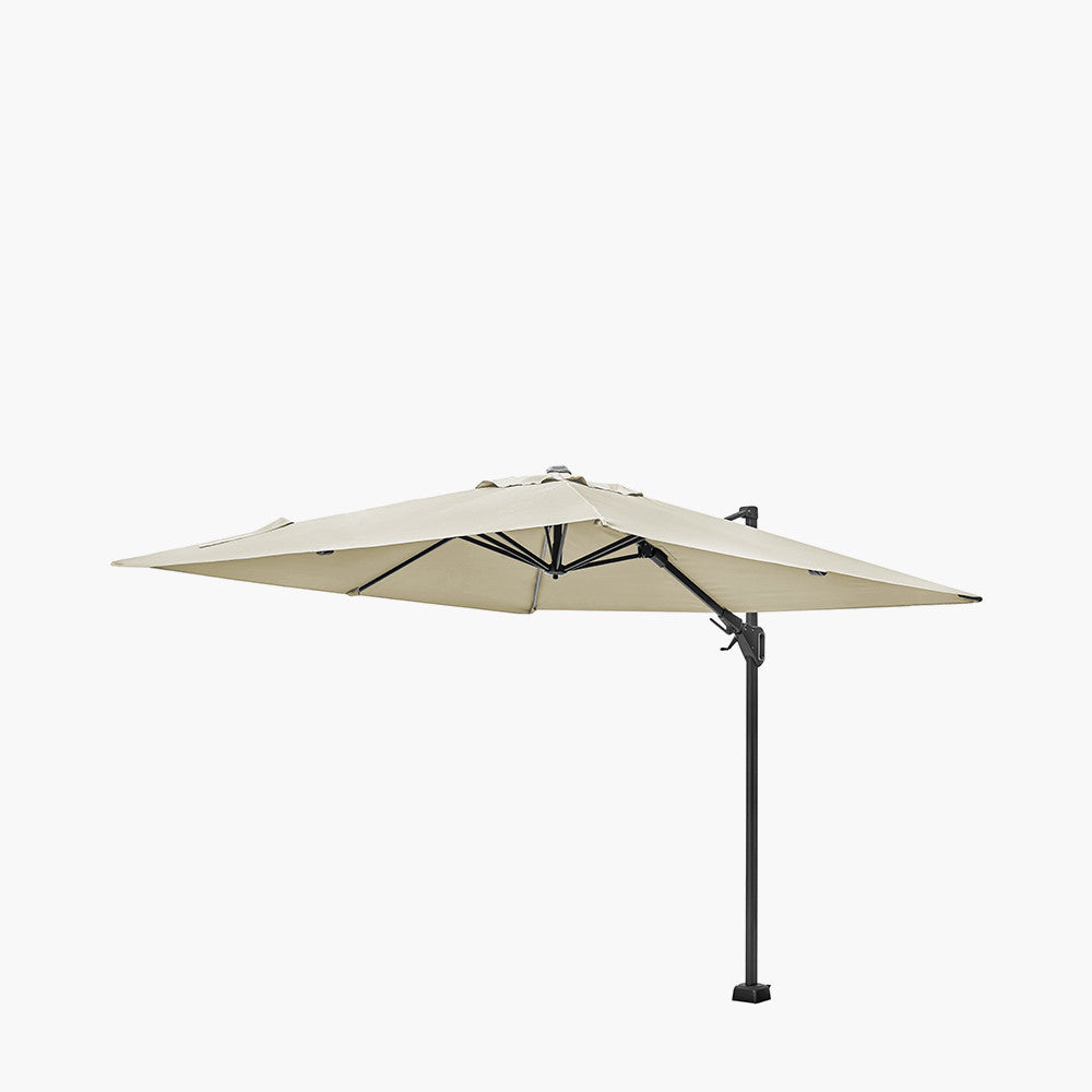 Voyager T2 2.7m Square Champagne Free Arm Parasol Pacific Lifestyle