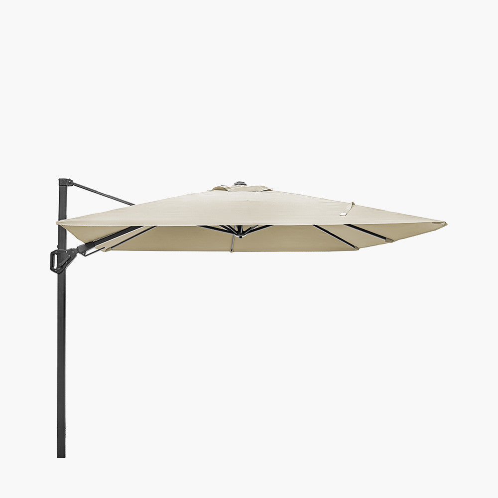 Voyager T2 2.7m Square Champagne Free Arm Parasol Pacific Lifestyle