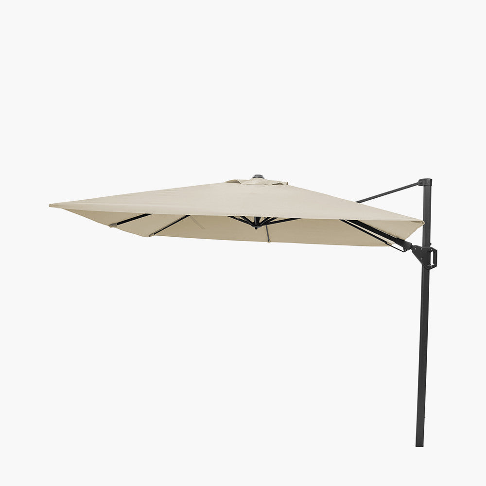 Voyager T2 2.7m Square Champagne Free Arm Parasol Pacific Lifestyle