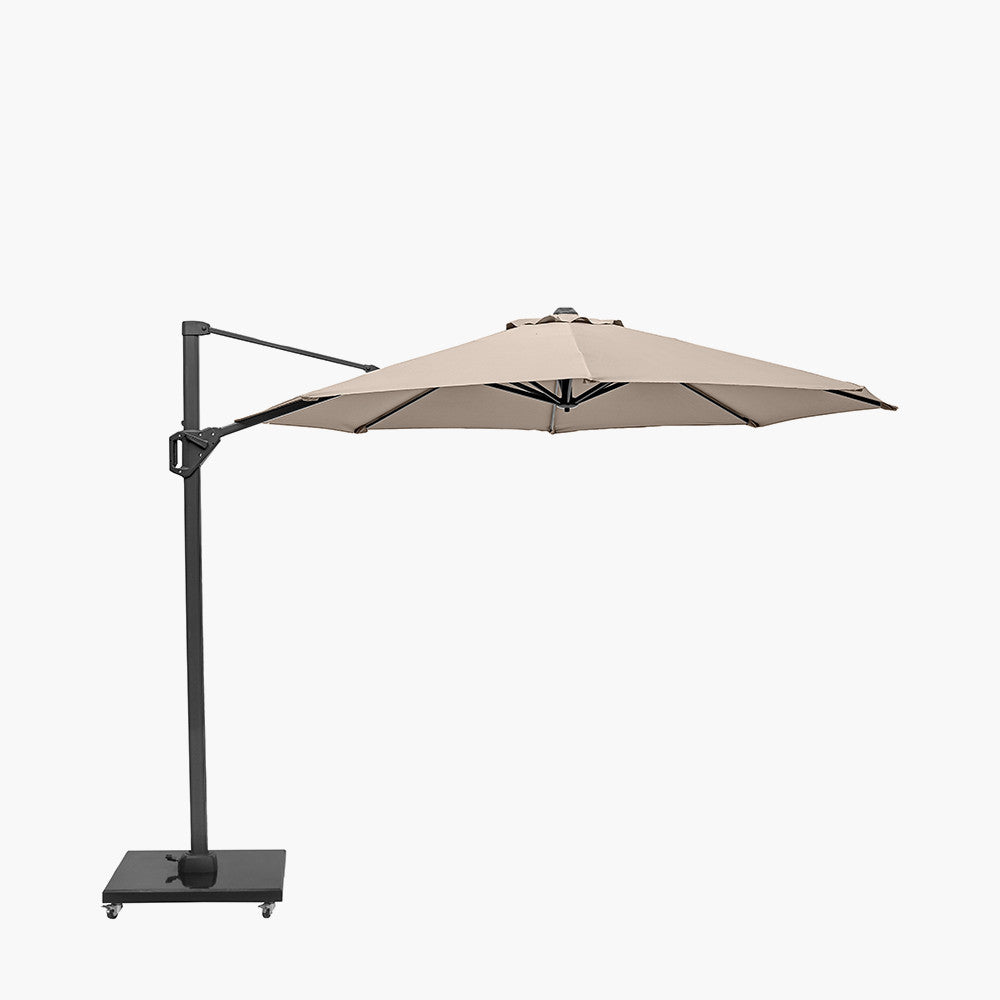 Voyager T1 3m Round Taupe Free Arm Parasol Pacific Lifestyle